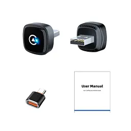 Бездротовий USB Адаптер CarAIBOX EC01-PY 2в1 для автомобіля з Apple CarPlay або Android Auto, WiFi 5G, Bluetooth 5.0 - мініатюра 8