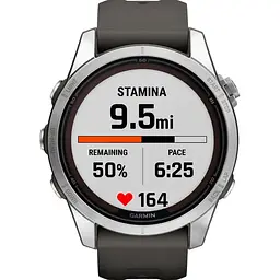 Смарт-годинник Garmin Fenix 7S Pro Solar Edition Silver with Graphite Band (010-02776-00) [90552] - мініатюра 4