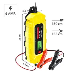 Зарядний пристрій для автомобільного акумулятора Trotec PBCS 6A, 12V, 4-150Ah (4675000010) - мініатюра 7