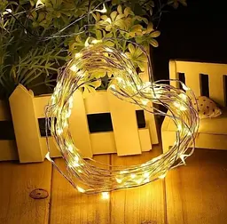 Світлодіодна гірлянда нитка крапля роси 4.5 м 50led батарейки - мініатюра 2