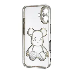 Чохол Shining Bear Case Protected Camera iPhone 16 Silver - мініатюра 3