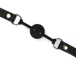 Кляп Liebe Seele Black Organosilicon Ball Gag - мініатюра 5