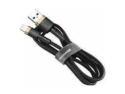 Кабель BASEUS Cafule Cable USB For Lightning 1.5A 2m Gold+Black (CALKLF-CV1) - мініатюра 4