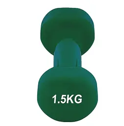 Гантель вінілова PowerPlay 4125 Achilles 2*1,5 кг Зелені 2 шт (PP_4125_1,5kg_2in) - мініатюра 4