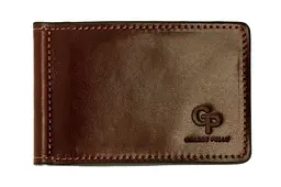 Затискач для купюр шоколад із монетницею GRANDE PELLE acs0032182