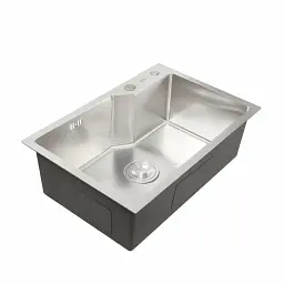 Кухонна мийка Platinum Handmade з нержавіючої сталі 3 мм прямокутна 65x43x22 см (000032518) - мініатюра 2