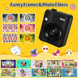 Дитяча моментальна фотокамера GoFunly H11, чорна - мініатюра 5