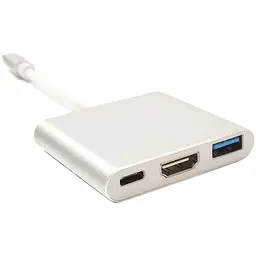 Концентратор Type-C Hdmi/Usb/Usb Type-C 0.15 м розгалужувач PowerPlant KD00AS1306