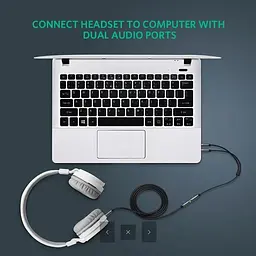 Спліттер UGREEN AV140 перехідник-розгалужувач 3.5мм 2 AM to 3.5 мм AF ABS Black (20898) - мініатюра 2