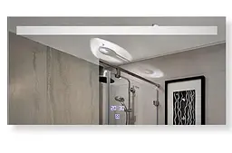 Дзеркало Dusel DE-M3021 80x65 з годинником, Білий - мініатюра 3