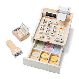 Дерев'яний касовий апарат New Classic Toys з монетами та карткою
