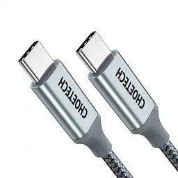 Кабель Choetech USB Type-C - USB Type-C (M/M), 1.8 м, Grey (XCC-1002) - мініатюра 3