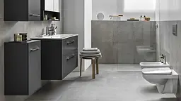 Тумба з умивальником Geberit Selnova Square Slim rim 60 Anthracite 501.237.00.1 Антрацит - мініатюра 2