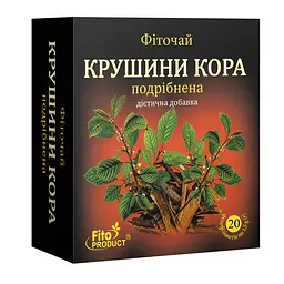 Фіточай "Крушини кора подрібнена" 20 ф/п, дієтична добавка
