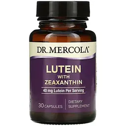 Лютеїн з зеаксантином Dr. Mercola Lutein with Zeaxanthin, 30 капсул для підтримки очей