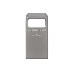 Накопичувач 64GB USB 3.2 Type-A Gen1 DT Micro R200MB/s Metal Kingston teh0013405 - мініатюра 2