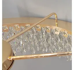Велика золота кришталева LED люстра 582-800GD Artlight діаметром 80 см - мініатюра 6