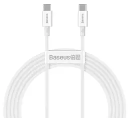 Кабель Baseus Superior Series 2 Fast Charging Cable Type-C to Type-C 100W 1m P10365200211-03 White