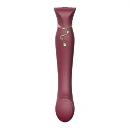 Вібратор Zalo Queen G-Spot Pulse Wave 21.5 см бордовий - мініатюра 5