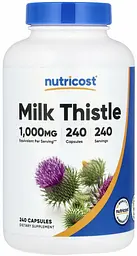 Екстракт насіння розторопші плямистої 250мг 240 капсул Nutricost