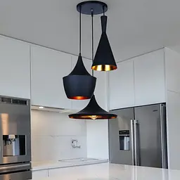 Стильний підвіс Levistella 7546403-3 BK з трьома плафонами 185 × 390 / 235×290 / 360×170 мм - мініатюра 2