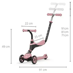 Самокат QPlay Sema 5 в 1 Pink (ST-004SemaPink) - мініатюра 7
