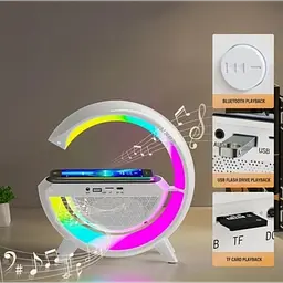 Розумна настільна лампа нічник з Bluetooth колонкою білий світильник для спальні BT-2301 - мініатюра 4