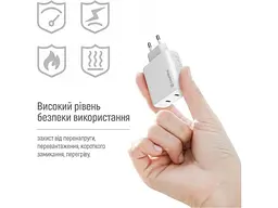 Мережевий зарядний пристрій ColorWay GaN Mini 50 W White (CW-CHS050PD-WT) - мініатюра 5