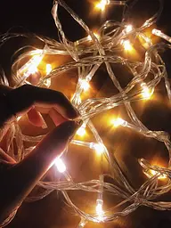 Світлодіодна гірлянда Нічник нитка Крапля роси силікон 2 м 20led батарейки АА
