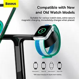 Заряджання Qi Baseus Swan 3-in-1 Wireless Magnetic Charging Bracket Universal version |20W| - мініатюра 2