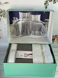 Постільна білизна з в’язаним пледом Antrasit Romeo Home pbe0051438