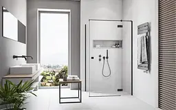 Душові двері Radaway Essenza New Black KDJ 90x200 скло прозоре, ліві (1385044-54-01L) - мініатюра 2