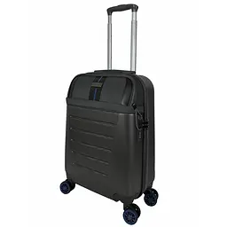 Валіза маленька Semi Line T5736-1 20 дюймів 55×38,5×22 см Темно-коричневий/Блакитні лінії - мініатюра 3