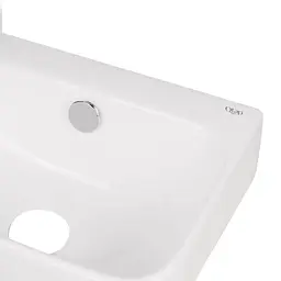 Умивальник Qtap Tern підвісний прямокутний ліва 450x260x155 мм White + донний клапан PU02O, Білий - мініатюра 5