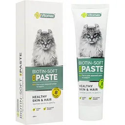 Паста Vitomax Eco Biotin-Soft для здорової шкіри та шерсті котів 100 г - мініатюра 3