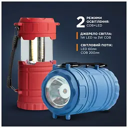 Ліхтар Quantum Nice red 1WLED + 3WCOB 3xAA (QM-FL3042) - мініатюра 5