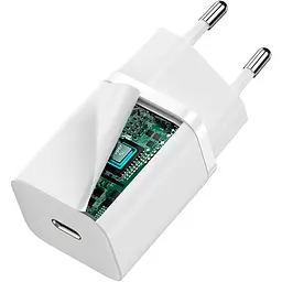 Мережевий зарядний пристрій Baseus Super Silicone PD 30W Type-C White (CCSUP-J02) [78686] - мініатюра 4