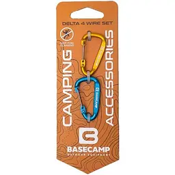 Набір карабінів Base Camp Delta 4 Wire Set 2 2 шт Blue/Orange (1033-BCP 61316)