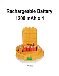 Світлодіодна LED лампа-ліхтар із сонячною панеллю та акумуляторами NG200 Жовтий - мініатюра 7
