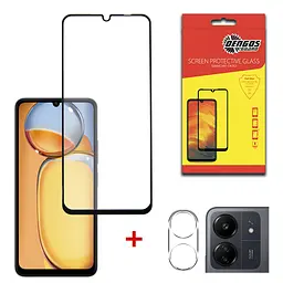 Захисне скло Dengos 5D Full Glue для екрану та блоку камер Xiaomi Redmi 13C