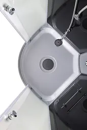 Душовий бокс без гідромасажу Mixxus Strong SB02-90x90x215-GR Satin з низьким піддоном MI6887, Хром матовый, тонований, хром матовий - мініатюра 2
