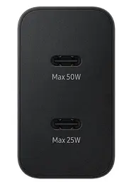 Зарядний пристрій Samsung Type-C Duo 50W with cable (EP-T5020XBE) Black - мініатюра 3