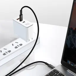 Кабель Baseus Tungsten Gold Series Fast Charging USB-C 100W 2m Black (CATWJ-A01) [77819] - мініатюра 6