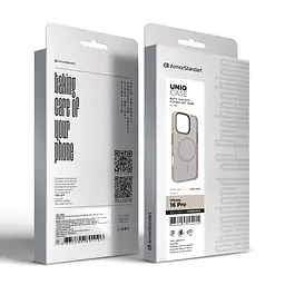 Чехол для Apple iPhone 16 Pro Max, Uniq MagCase, бежевый, противоударный, панель-накладка с MagSafe, ударопрочный TPU+PC, с магнитом MagSafe, поддержка полноценной беспроводной зарядки, ArmorStandart (ARM79513) - мініатюра 6