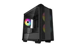 Корпус Deepcool CC360 ARGB чорний Без БП Mini-ITX/Micro-ATX, 2x3.5,2+1*2.5";418×215×431мм(L×W×H)