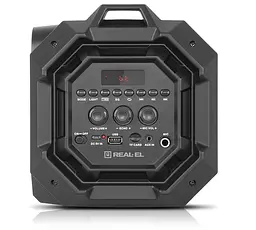 Колонка портативна 2.0 Real-El X-751 Black 2 x 18 Вт пластиковий корпус Bluetooth MicroSD/USB акумулятор 4000 мАг - мініатюра 5