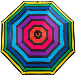 Жіноча складана парасолька напівавтомат Happy Rain різнобарвна