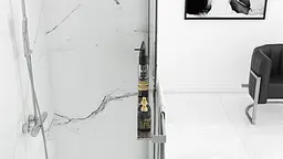 Душова стінка Rea Aero N 110 chrome з полицею Evo REA-K3021 + HOM-08945, прозорий, хром - мініатюра 6