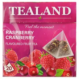 Чай фруктовий Tealand Aspber&Cranberry, малина та журавлина, в пірамідках, 40 г - мініатюра 2
