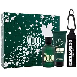 Набір Dsquared2 Green Wood Pour Homme 100 мл туалетна вода, 100 мл гель для душу, брелок